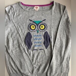 🩶🩵🦉🧶MOSSIMO Gray OWL Knit Sweater
